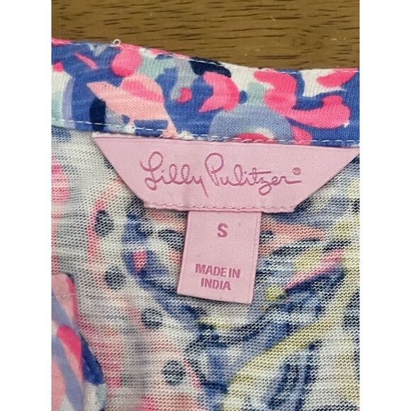 Lilly Pulitzer Shay Dress So Sofishticated Print Cotton Modal Size Small - Picture 5 of 6
